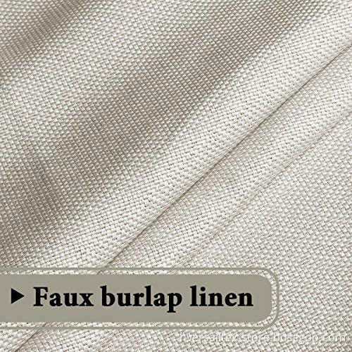 Extra Wide Linen Blackout Curtain